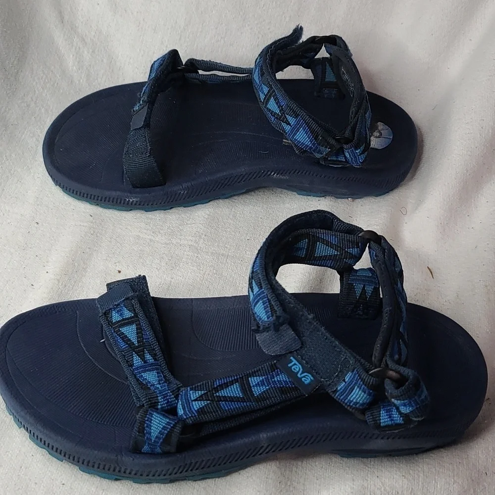Teva Kids Blue Navy Patterned Strappy Sandals